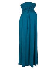 Blue (Blue) Heavenly Bump Teal Blue Strapless Maxi Dress  265162240 