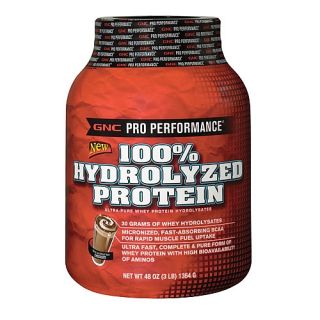 Buy the GNC Pro Performance® 100% Hydrolyzed Protein   Chocolate on 