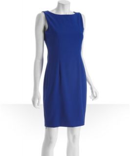 Calvin Klein atlantis blue sleeveless zipper shift dress