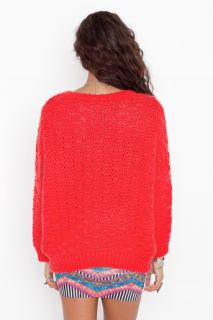 Oversized Wave Knit   Red in Clothes at Nasty Gal 