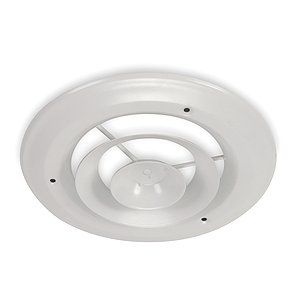  INTERNATIONAL INC. Diffuser,Round,Duct Size 8 In.,White 