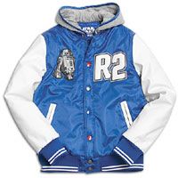 Ecko Unltd Star Wars R2D2 Varsity Hoodie Jacket   Mens   Blue / White
