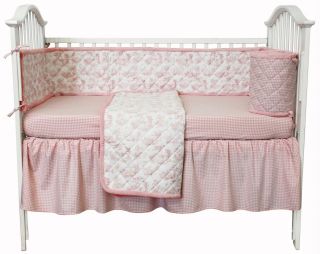 Tadpoles Pink Toile 4 Piece Crib Set   