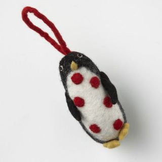 Felt Penguin Ornament   Polka Dot