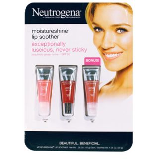 Neutrogena MoistureShine Lip Soothers, 0.35 Oz., 3 Pk    