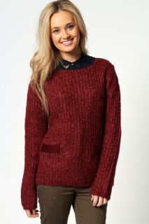  Clothing  Knitwear  Carrie Pocket Detail Chunky Knit 
