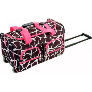 Rockland 22 Inch Rolling Duffle Bag   Pink Giraffe  Meijer