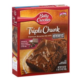 Betty Crocker Premium Brownie Mix   Triple Chunk   1 Box (18.90 oz 