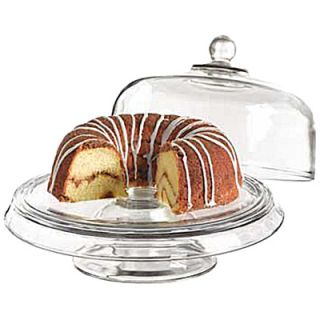 Anchor Hocking Presence 4 in 1 Glass Cake Dome Set