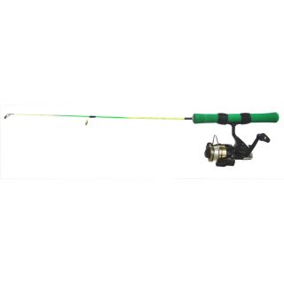 25 Neon Extreme Light Action Ice Fishing Rod Combo, Green / Chartreuse 
