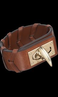 Givenchy Shark Lock Woven Leather Bracelet 