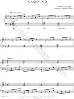 Johann Pachelbel   Canon In D Sheet Music (Piano Solo)    
