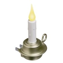 Electric Candle LED Nightlight with Antique Brass Base   6 Pack   Ace 