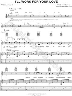 Bruce Springsteen   Ill Work for Your Love Guitar Tab    