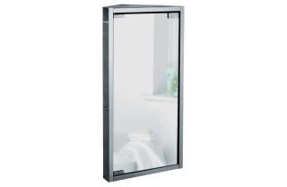 Mirrored Corner Cabinet   Stainless Steel. from Homebase.co.uk 