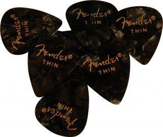 Fender Accessories 351 Shape Premium Celluloid Picks (Black Moto 