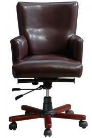 Craftsman Leather Swivel Desk Chair