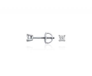 Princess Cut Diamond Stud Earrings in 18k White Gold (1/4 ct. tw 