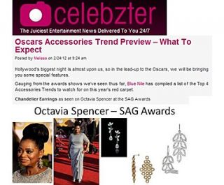 Celebzter   Oscar Accessory Trend Preview  Chandelier Earrings As 