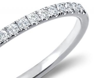 Petite Cathedral Pavé Diamond Ring in 14k White Gold (.15 ct. tw 