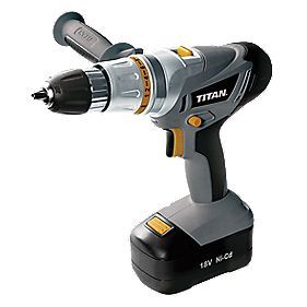 Titan CDI28G 18V Ni Cd Cordless Combi Drill  Screwfix