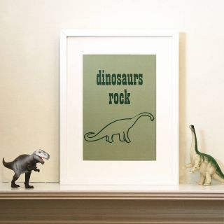 dinosaurs rock print by petite honoré  