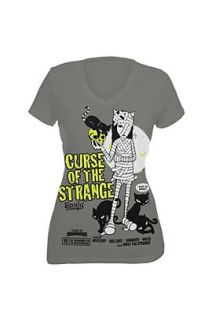 Emily The Strange Mummy Curse V Neck Girls T Shirt   187074