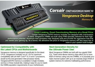 Corsair Vengeance 16GB (2x 8GB) Desktop Memory Kit Product Details