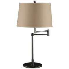 Geoffrey Mission Bronze Swing Arm Desk Lamp