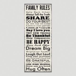 Family Rules Canvas Wall Art Decal  World Market