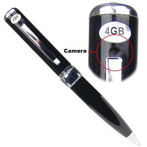 4GB USB MP9 Digital Pocket Video Recorder Ballpoint Pen w/Built in Pin 