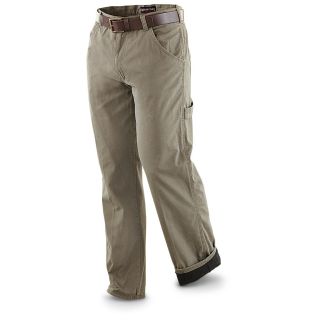 Marino Bay Fleece   Lined Canvas Pants, Brown   1045219, Jeans/Pants 