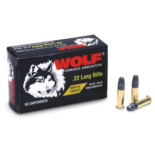 500 Rounds Wolf .22   Caliber Lr Match Target Ammo   500935, .22 Ammo 