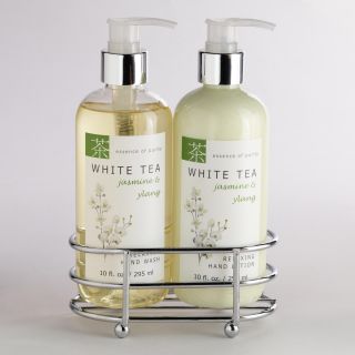 White Tea Jasmine & Ylang Liquid Hand Soap & Lotion Caddy  World 
