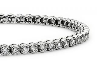 Diamond Bezel Set Tennis Bracelet in 14k White Gold (5.10 ct. tw 