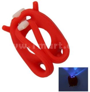 pcs 2 LED Silicone Safety Warning Bicycle Caution Light Red   Tmart 