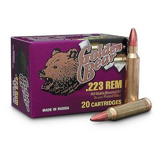 Golden Bear .223 Rem 62 Grain Hp 120 Rounds   743102, 7.62x39 Ammo at 