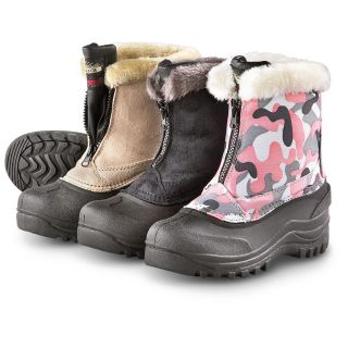 Itasca Tahoe Front   Zip Boots, Pink Camo   602125, Pac Boots at 