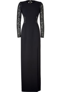 Michael Kors Black Lace Combo Gown  Damen  Kleider  