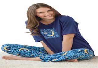 Plus Size Cotton knit pajamas by Dreams & Co.®  Plus Size Pajamas 