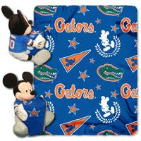 Disney Florida Gators Mickey Mouse Plush & Blanket Set 40x50 Fleece 