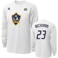 Los Angeles Galaxy Youth David Beckham #23 adidas Name and Number Long 
