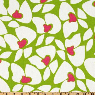 Premier Prints Helen Chartreuse/Candy Pink   Discount Designer Fabric 