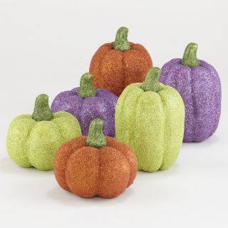 Glitter Pumpkins Tabletop Décor, Set of 6  World Market