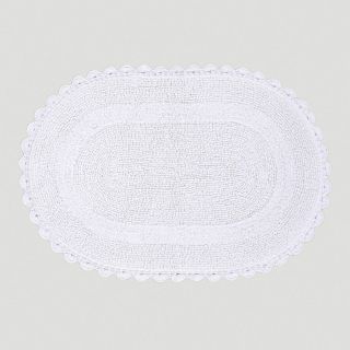 White Oval Crochet Bath Mat  World Market