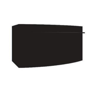 Curved Drawer Cabinet Gloss Black 900mm   Mode Gloss Black   Modular 