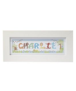 Mothercare Personalised Blue Animal Name Frame   15 Characters   books 