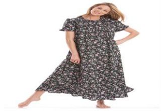 Plus Size Ruffled long nightgown by Dreams & Co®  Plus Size Dreams 