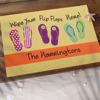 10545   Wipe Your Flip Flops Here Personalized Doormat 