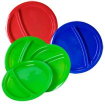 Bulk Plastic Childrens 8 Divided Plates, 3 ct. Packs at DollarTree 